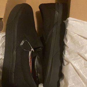 Black slip-on vans